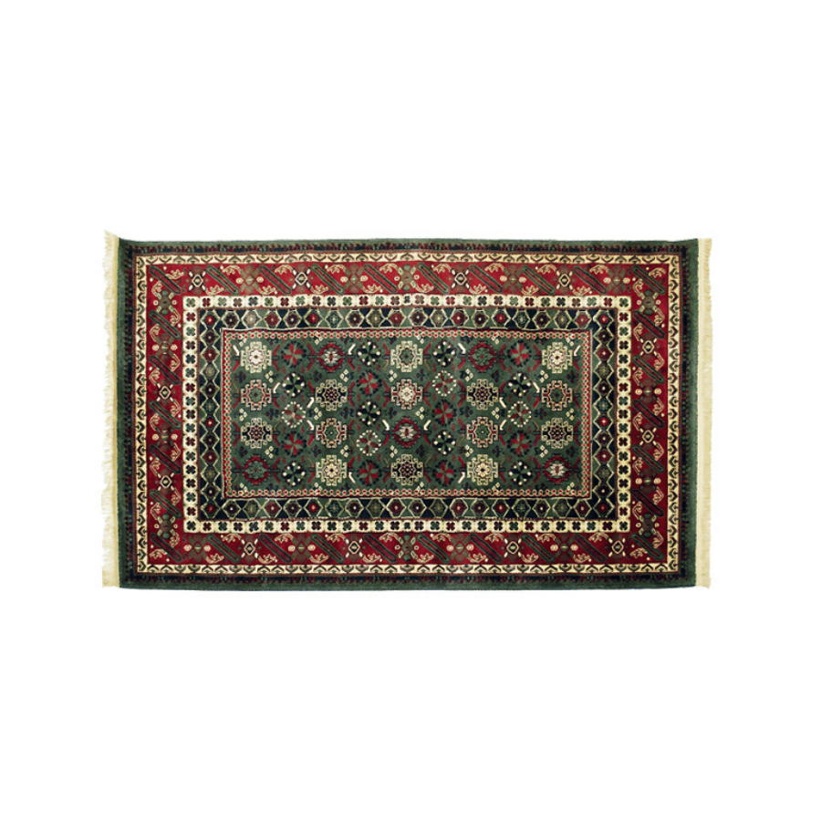 Alfombra Persa Vino/ Verde 90*23