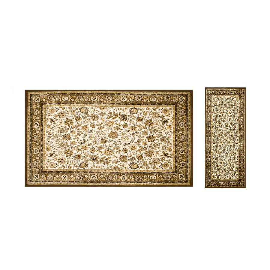 Alfombra Persa Marrón/Crema 90