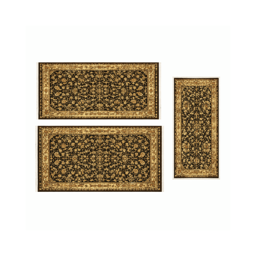 Alfombra Persa Verde con Crema 132*93