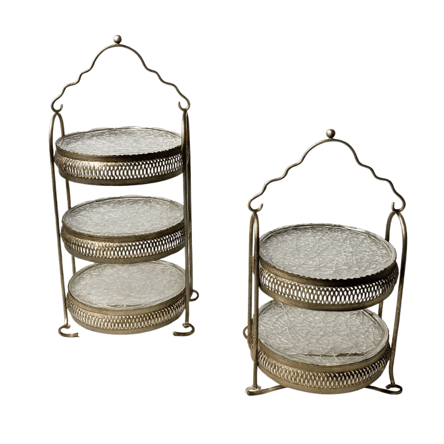Dulcera Doble Plata c/Cristal