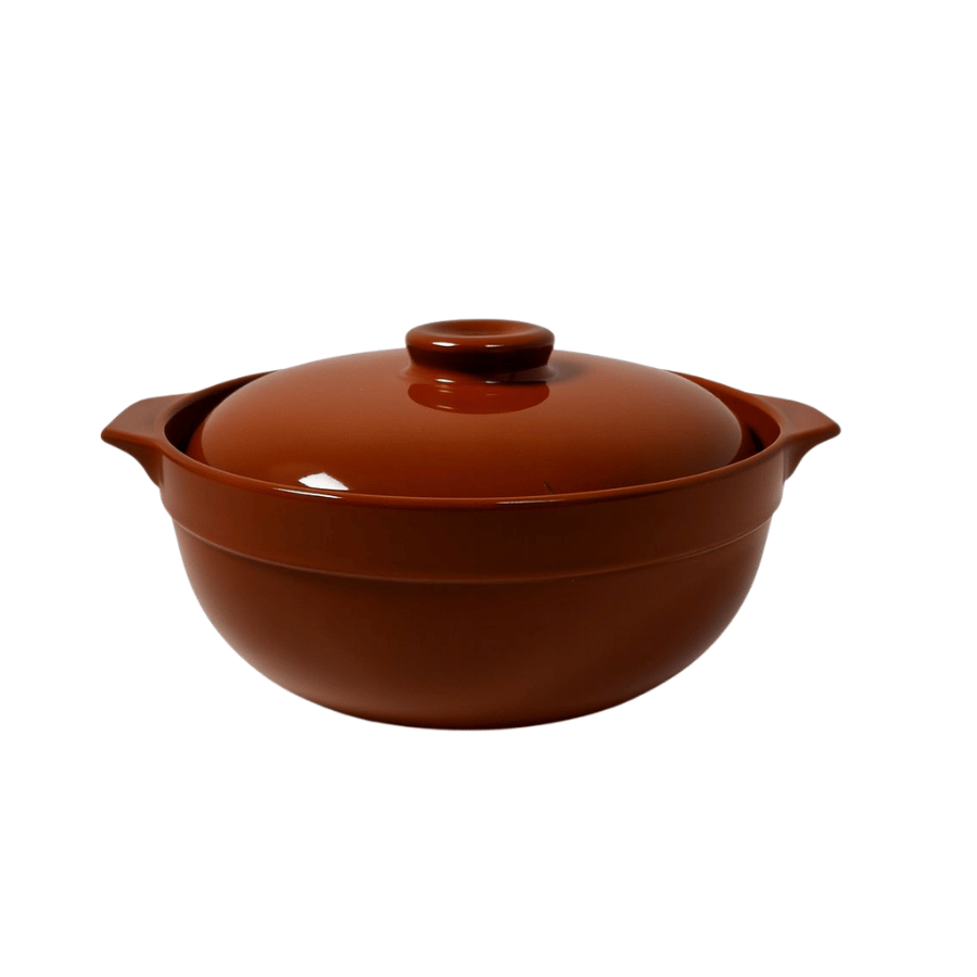 Olla Porcelana c/Tapa Alta MARRON