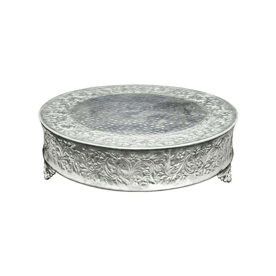 Base Nivel Plata Red Brocado 22"