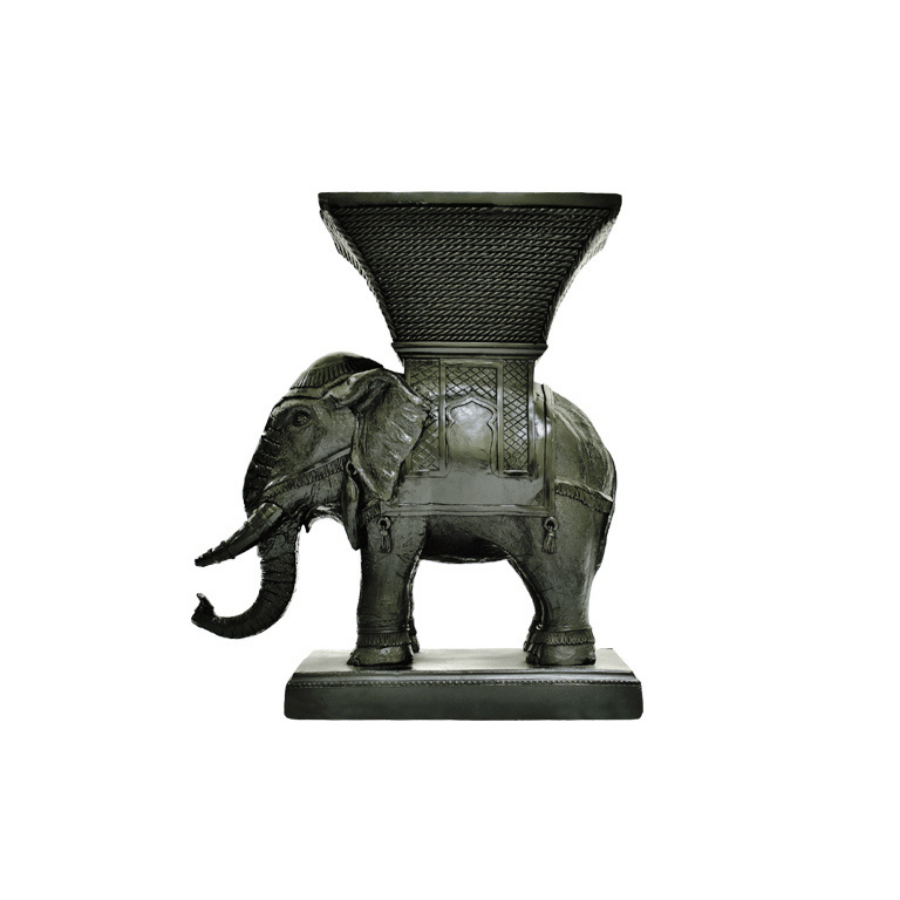 Base Elefante Yeso Negro