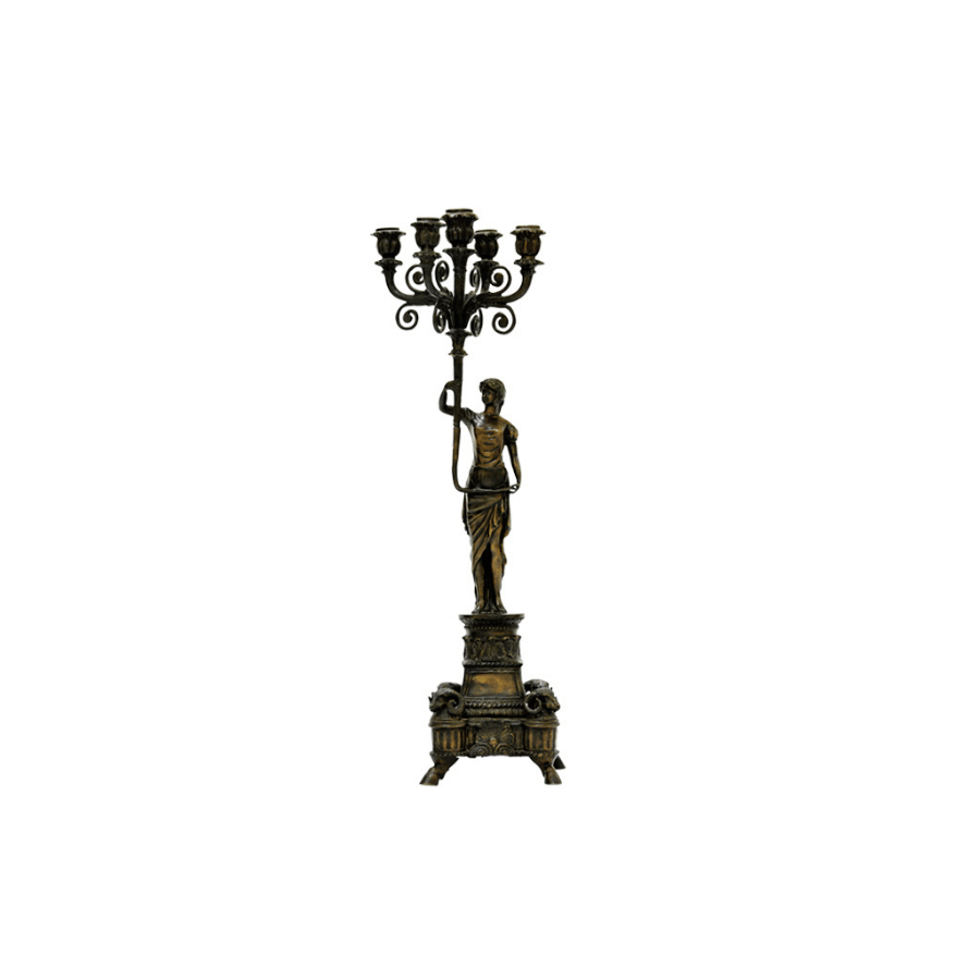 Candelabre Mujer 5 Velas Marrón