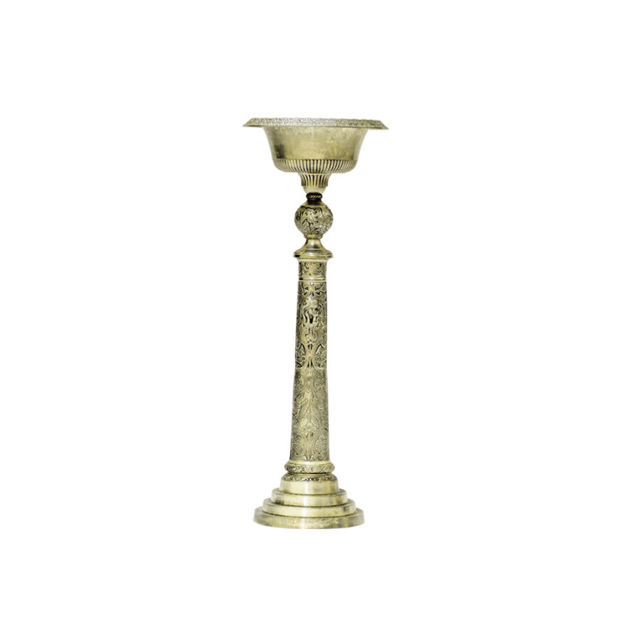 Candelabro Plata Carita De Angel