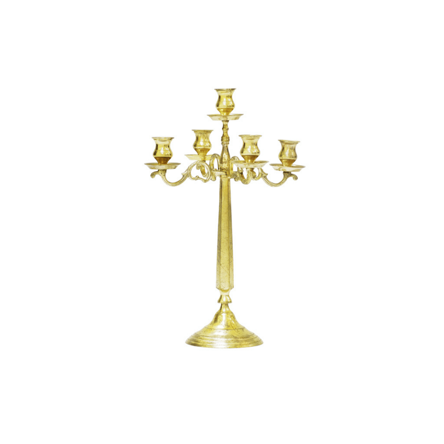 Candelabro Gala Plata Recubierto Dorado