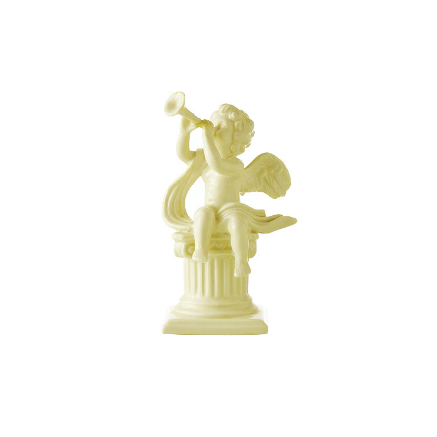 Angel De Porcelana Con Trompeta