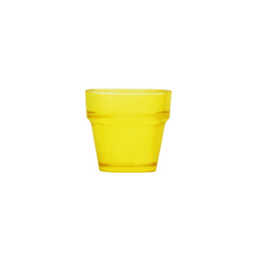 Portavelón Cristal Vaso Amarillo