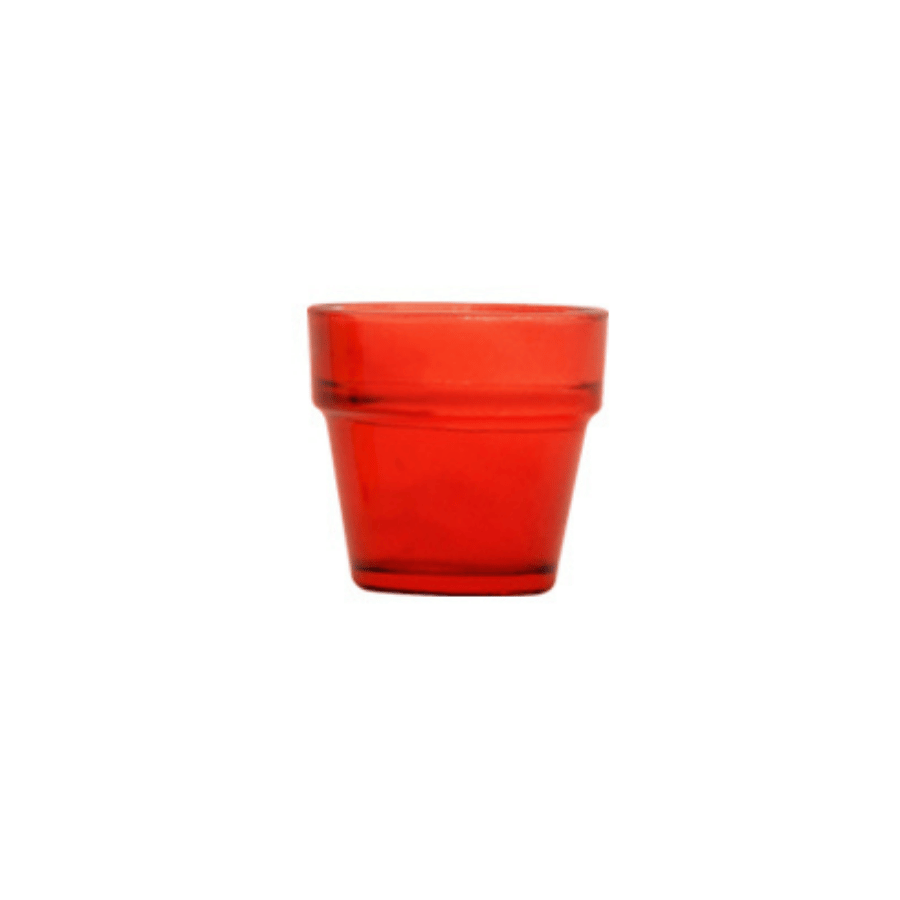 Portavelón Cristal Vaso Rojo
