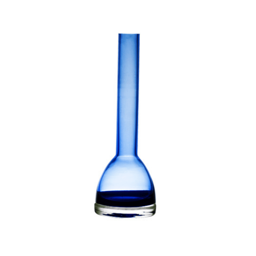 Florero Cristal Barriga Azul