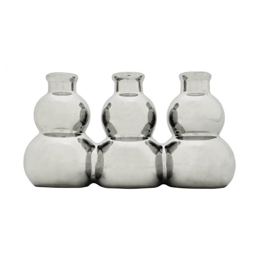 Florero Trio Moderno Plateado