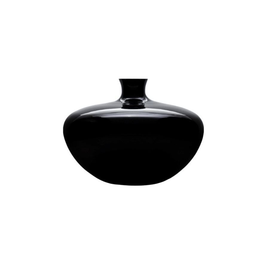 Florero Globo Chato Negro