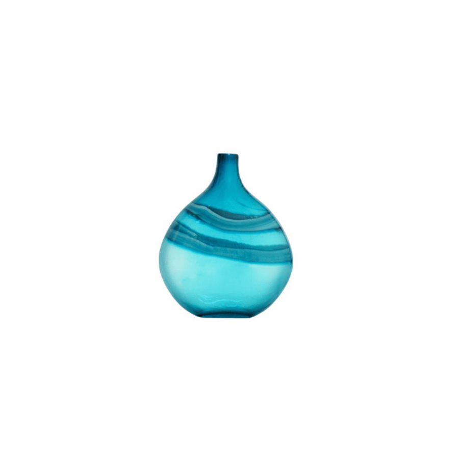 Florero Botella Azul