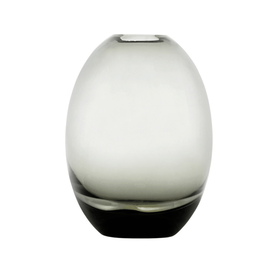 Florero Cristal Huevo Gris