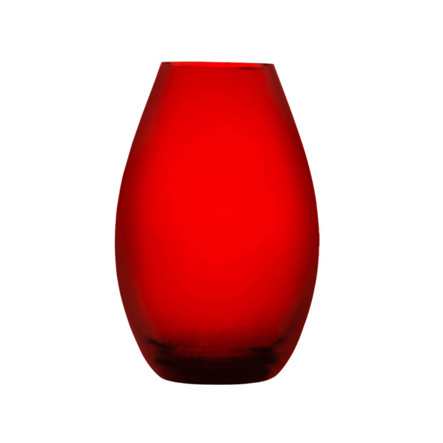 Florero Cristal Gota Rojo