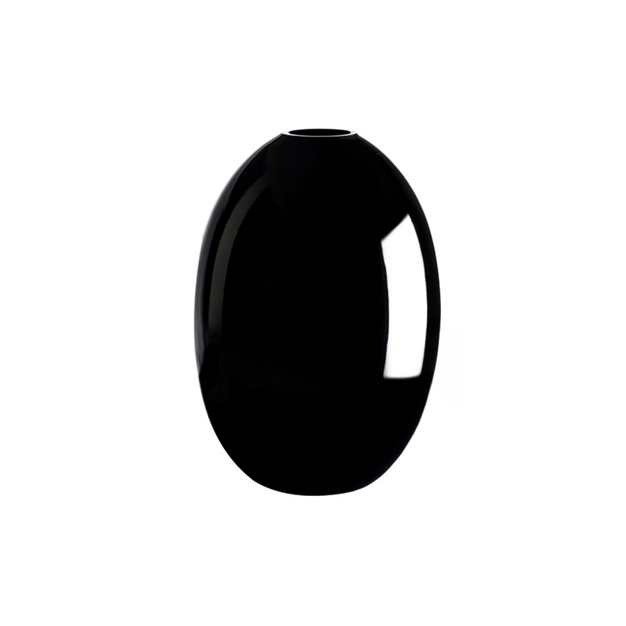 Florero Cristal Huevo Negro