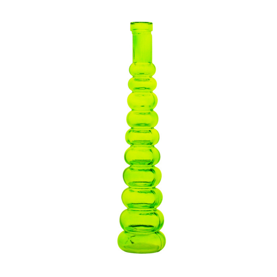 Florero Botellita Verde Bolita