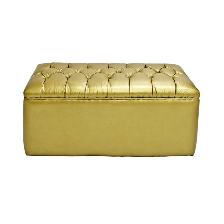 Otoman Glamour Rect Dorado / 41*22