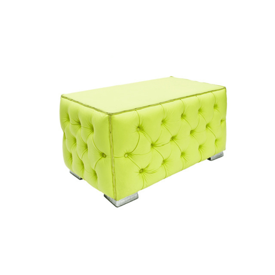 Otoman Glamour Rect Verde / 27*22*21 Mesa