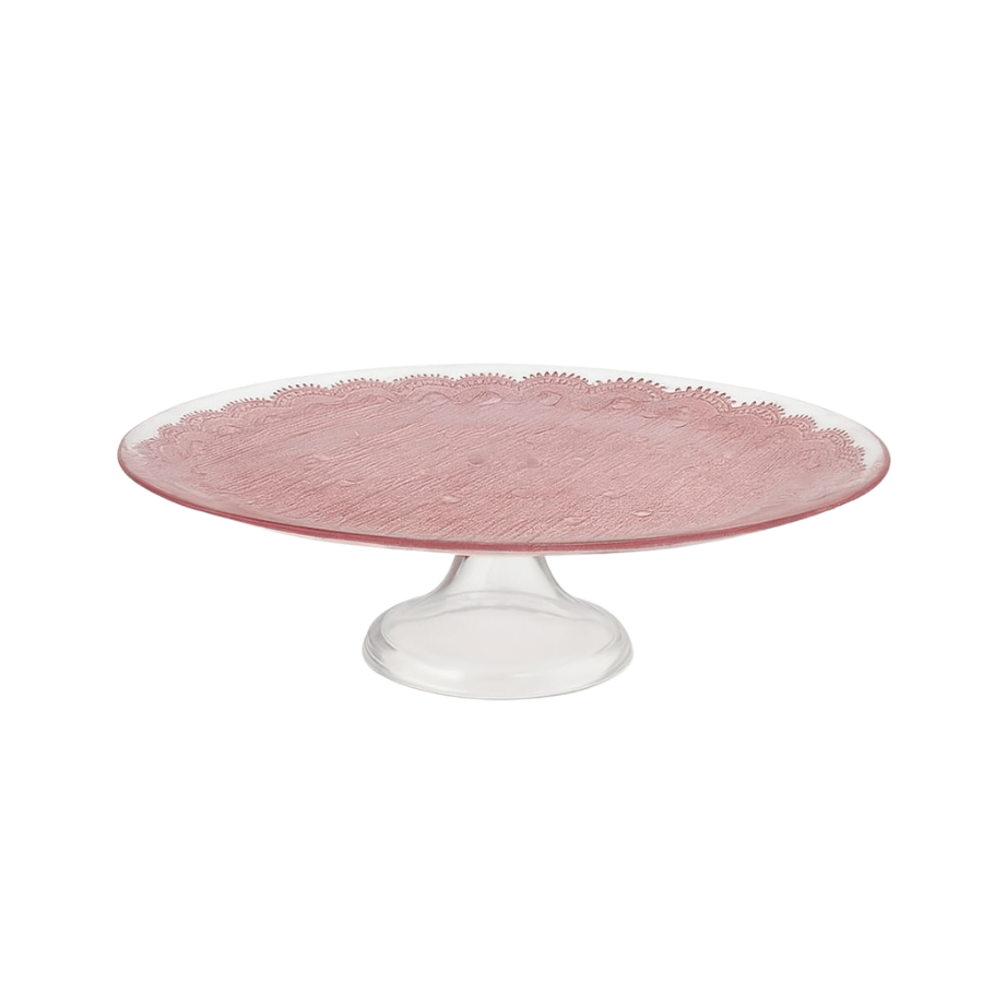 Pie Cristal Rosa Grande