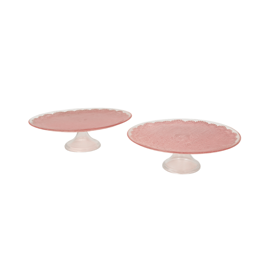 Pie Cristal Rosa Pequeño