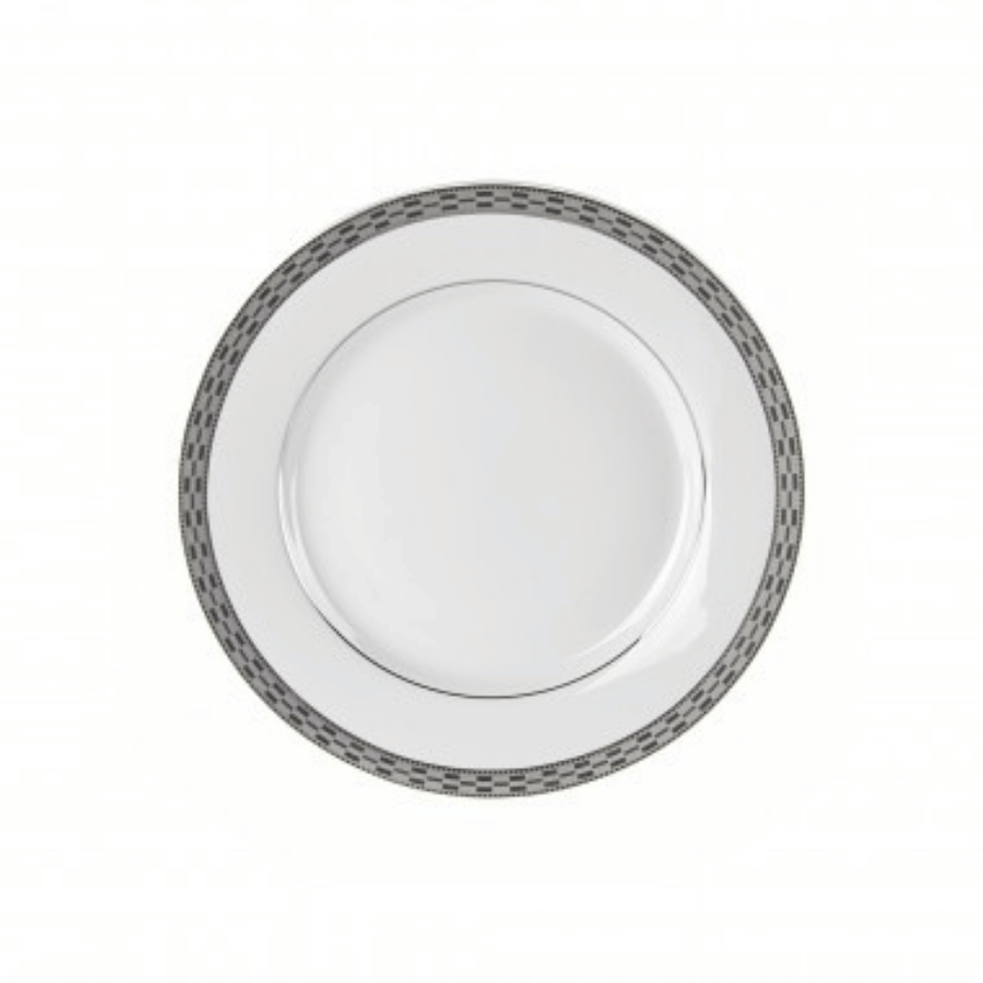 Plato #7 Orilla Plateado