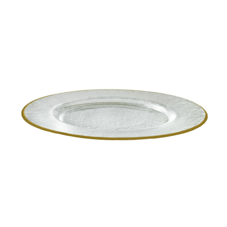 Plato De Sitio Cristal Dorado Grumitos