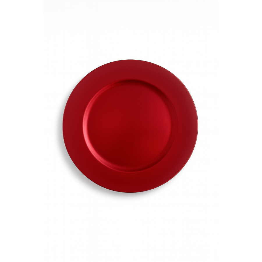 Plato Sitio Rojo Liso
