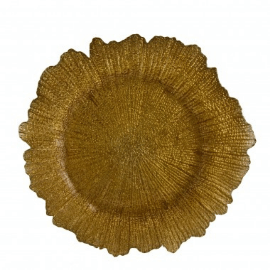 Plato Sitio Sponge Dorado