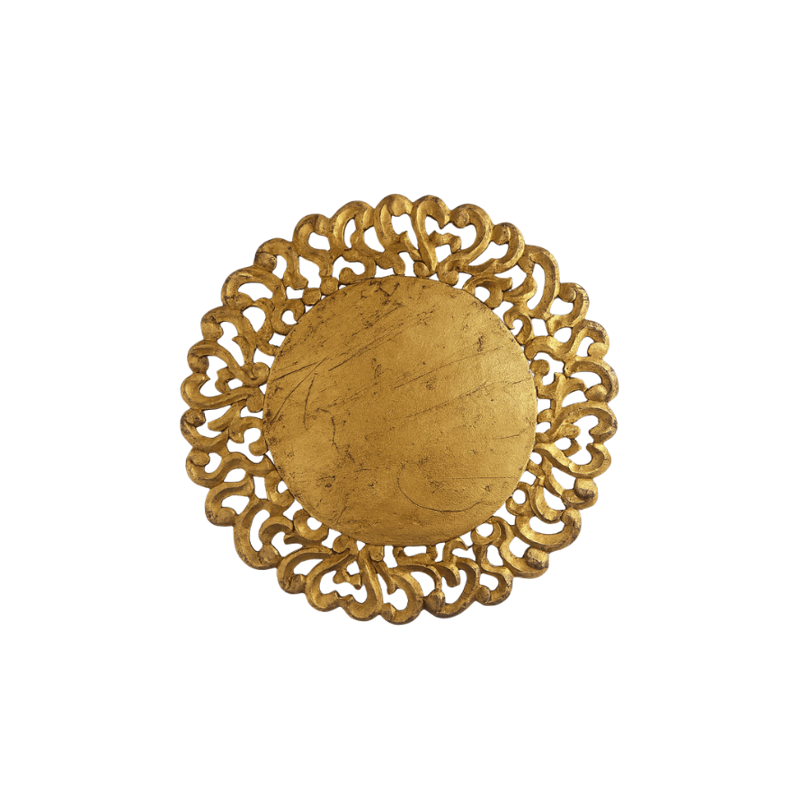 Plato Sitio Madera Dorado