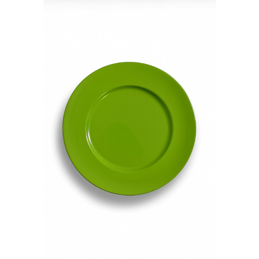 Plato Sitio Verde Metal Liso