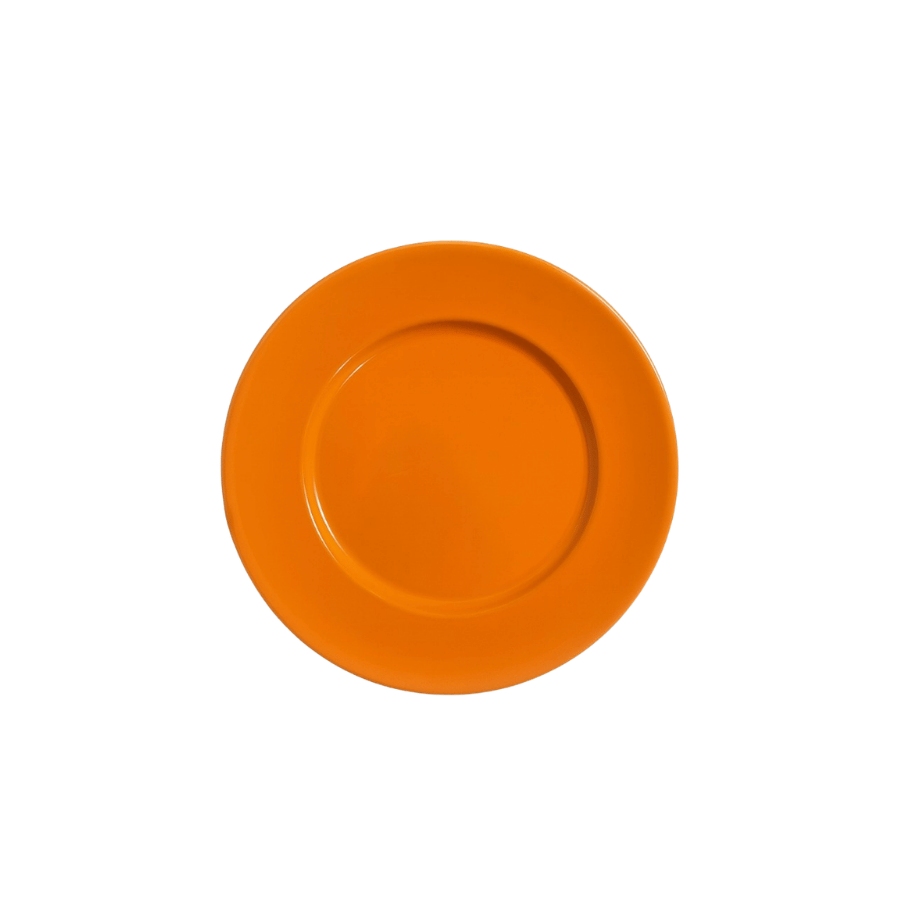 Plato Sitio Naranja Metal Liso