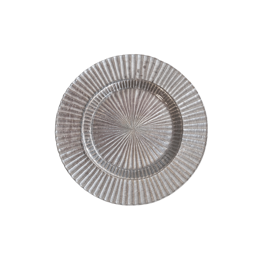 Plato Sitio Cristal Plateado