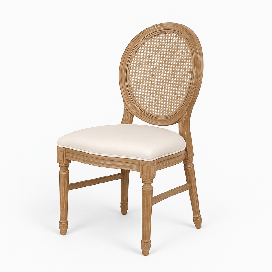 Silla Louis Xv Natural Ovalada