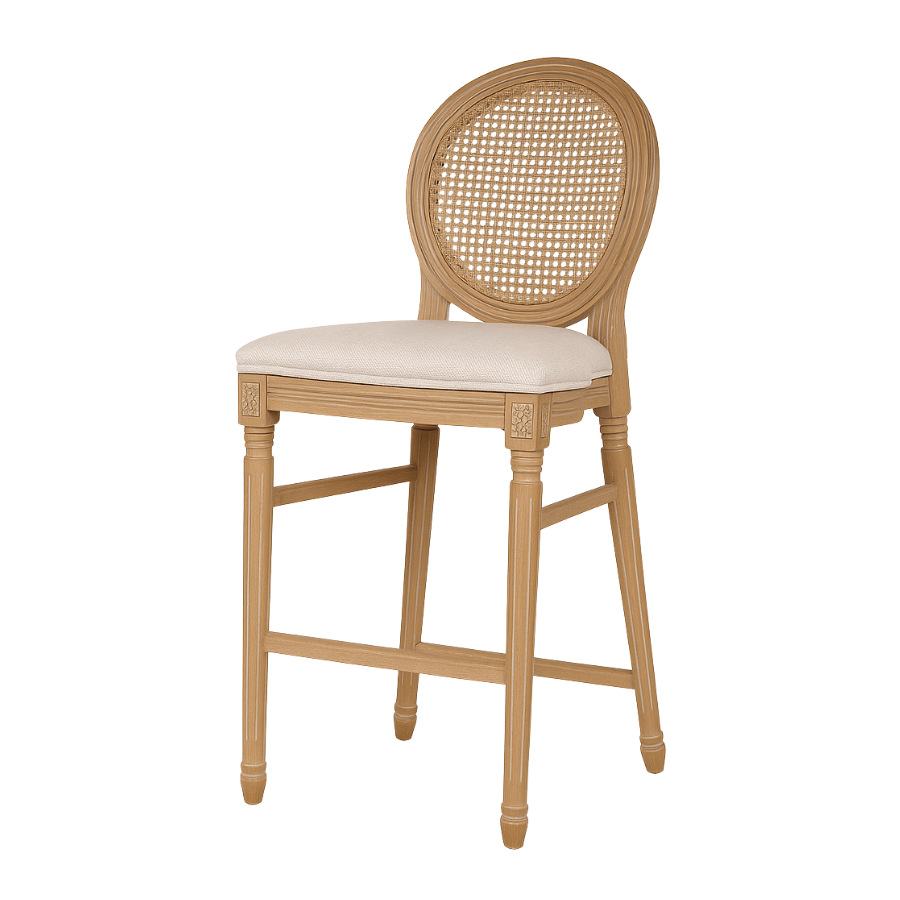 Taburete Louis XV Madera Natural