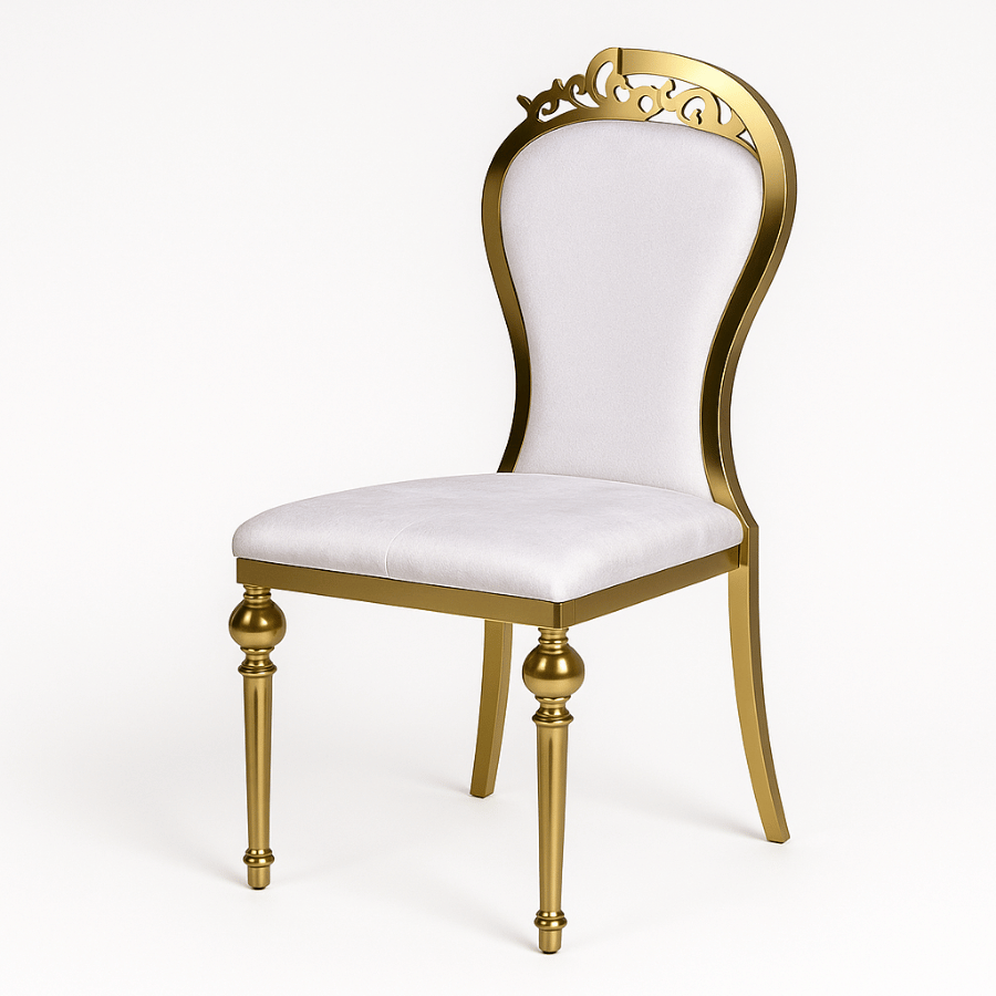 Silla Metal Dorado Acojinada