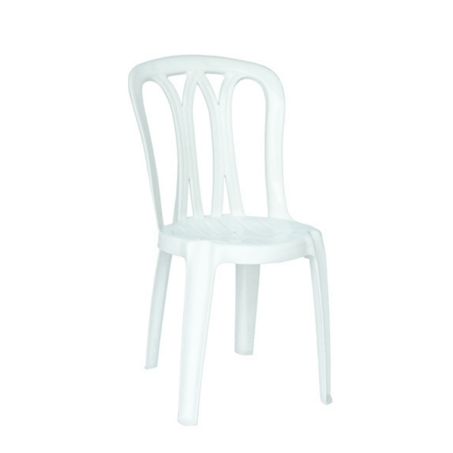 Silla Plastica Blanca Sin Braz