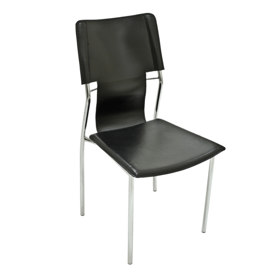 Silla Oficina Piel Negra
