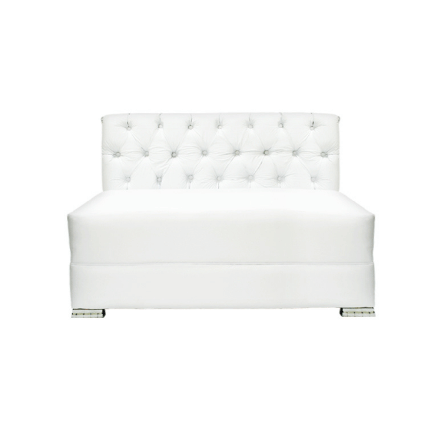 Sofa Glamour Rect Blanco / 48*28*37