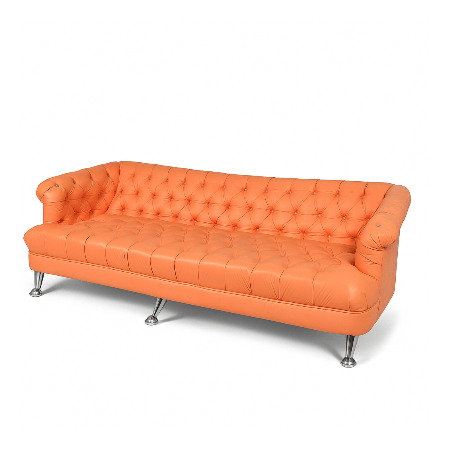 Sofa Glamour Naranja de Tres 81*31*26