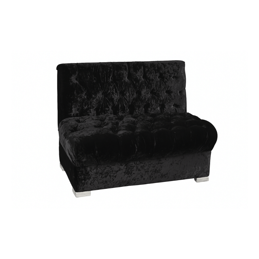 Sofa Velvet POSH Negro de Dos s/Brazo