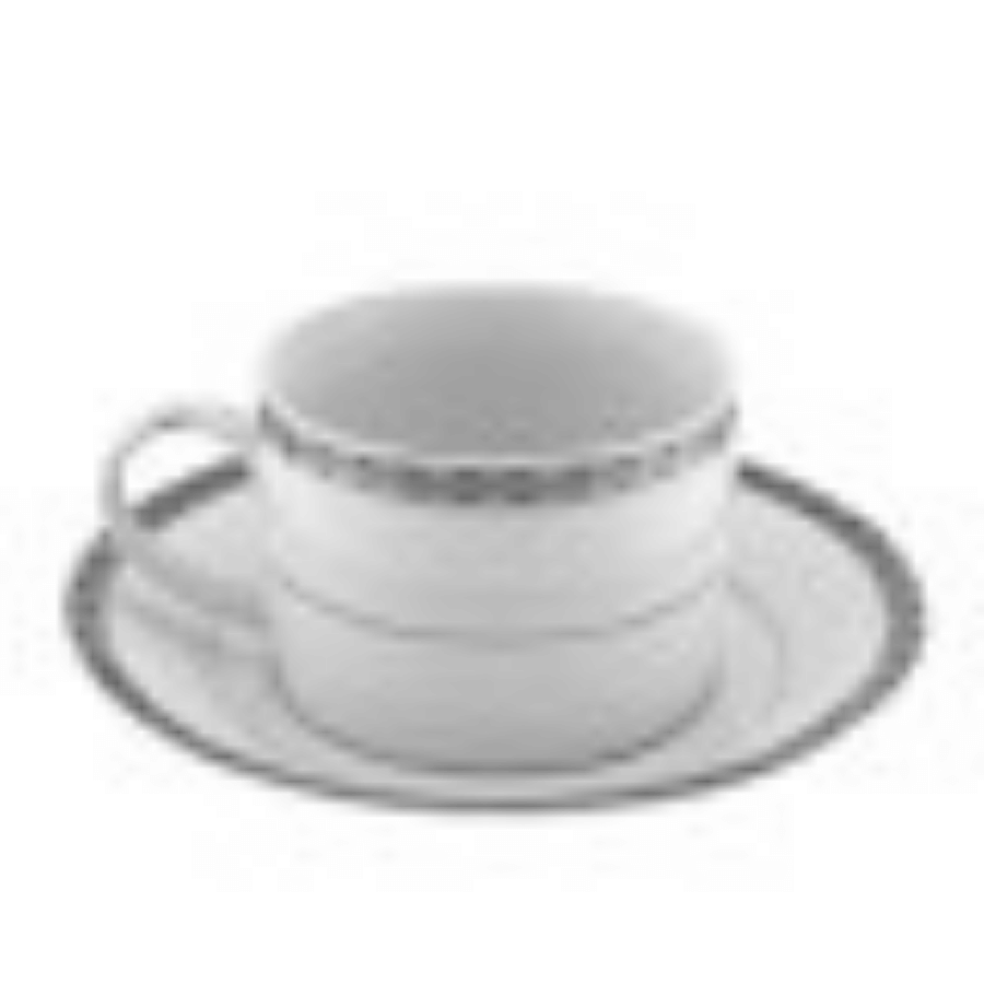 Taza Chocolate Orilla Plateada