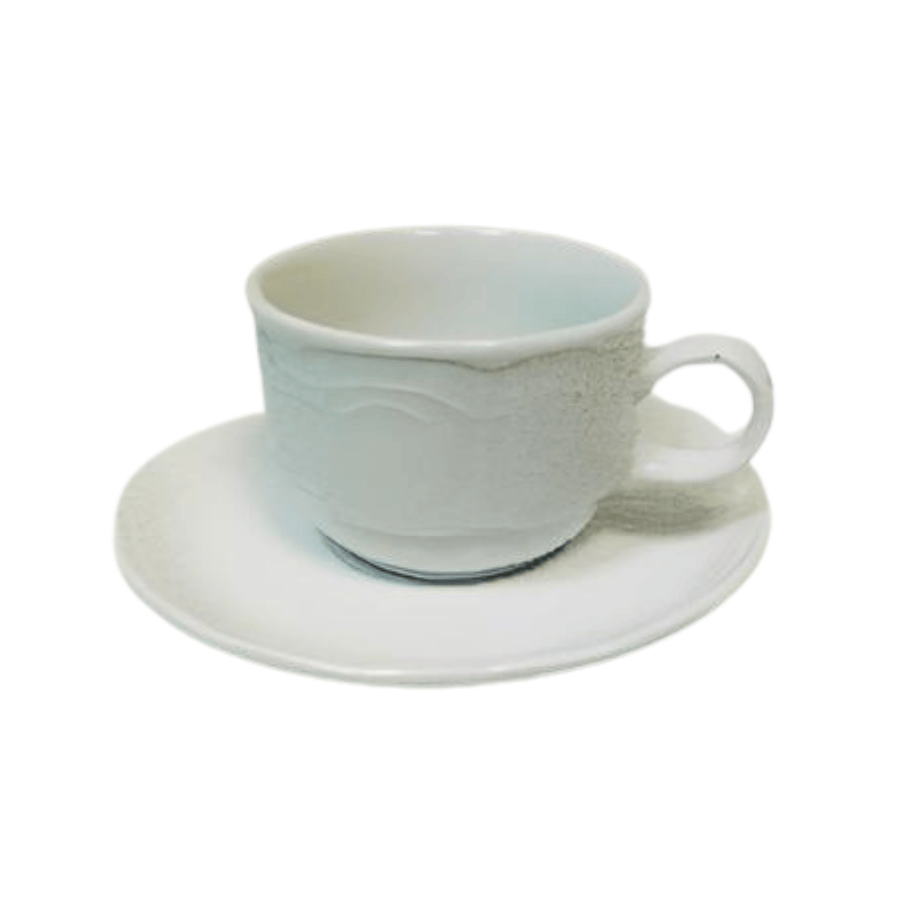 Taza Color Blanca Con Platillo