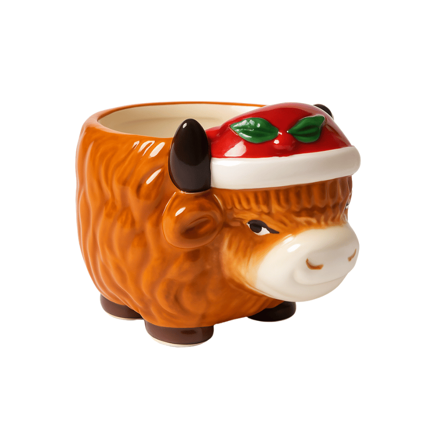 Taza Porcelana Navideña Vaquita