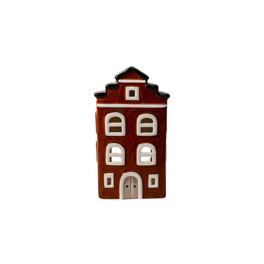 Casita Porcelana Marrón Pequeño