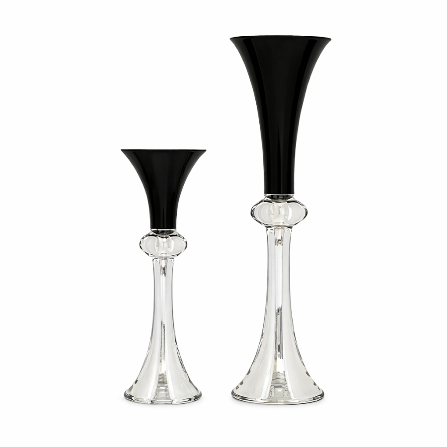 Anfora TROMPETA Reversible Negra y Plateada 28" Pequeño
