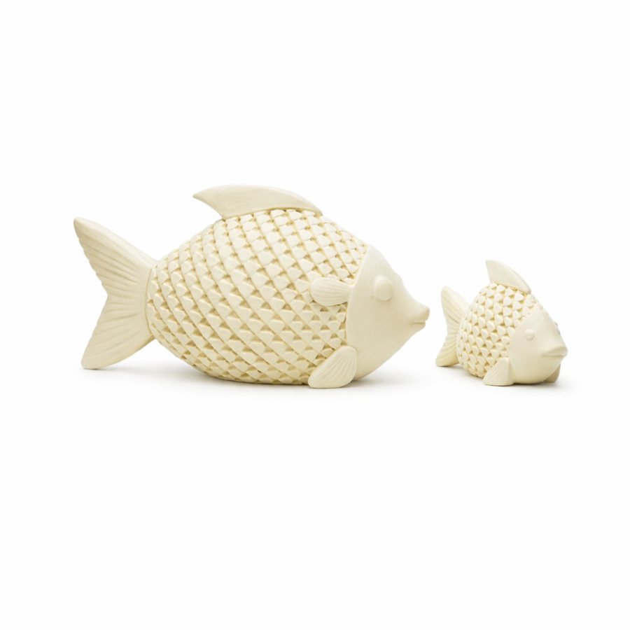 Pez Porcelana Calado Blanco Pequeño