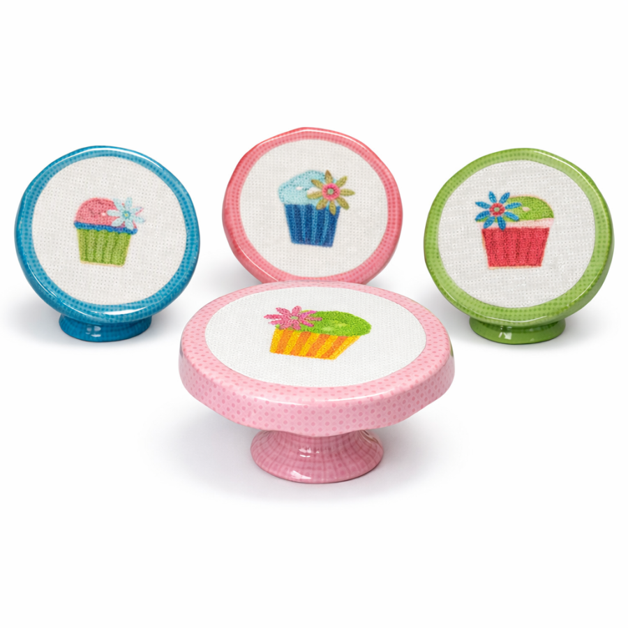 Mini Pie Porcelana Colores Varios