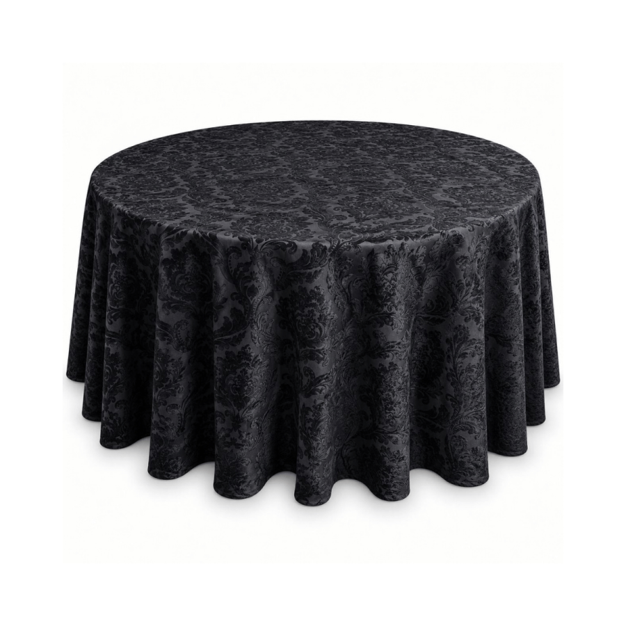 Mantel 48 VELVET Damasco Negro