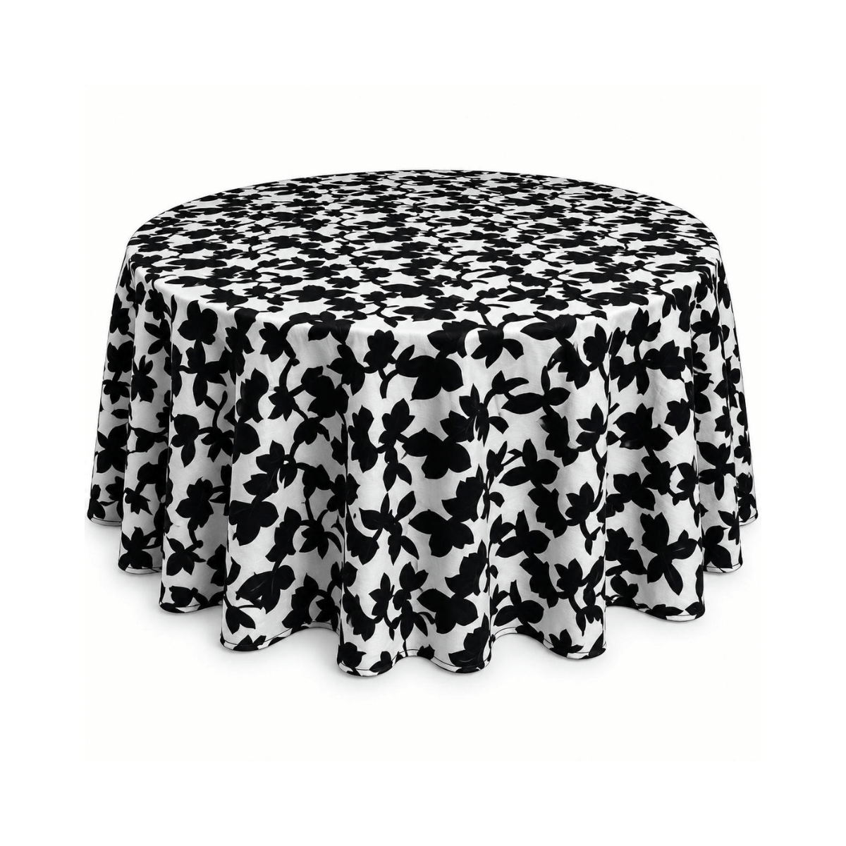 Mantel 60" VELVET Arabesco Blanco y Negro